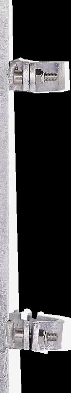 Befestigungsschellen-Set, feuerverzinkt, zur Befestigung an Pfosten Ø 60 mm, nicht nachrüstbar