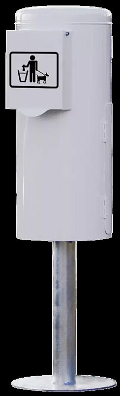 Hundetoilette DOG CLEAN, zum Aufdübeln, Korpus in RAL 9016 verkehrsweiß