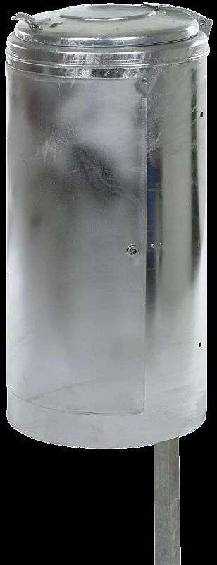 Abfallbehälter NEWPORT, 110 Liter, zum Einbetonieren, feuerverzinkt