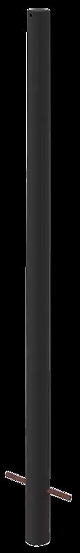 Pfosten zum Einbetonieren, in RAL 7016 anthrazitgrau