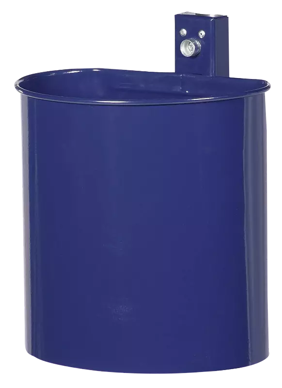 Abfallbehälter KASSEL, Vollblech, in RAL 5013 kobaltblau