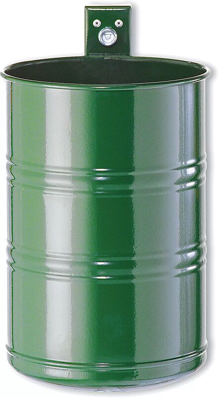Abfallbehälter NOSTALGIA, Vollblech, 20 Liter, in RAL 6005 moosgrün