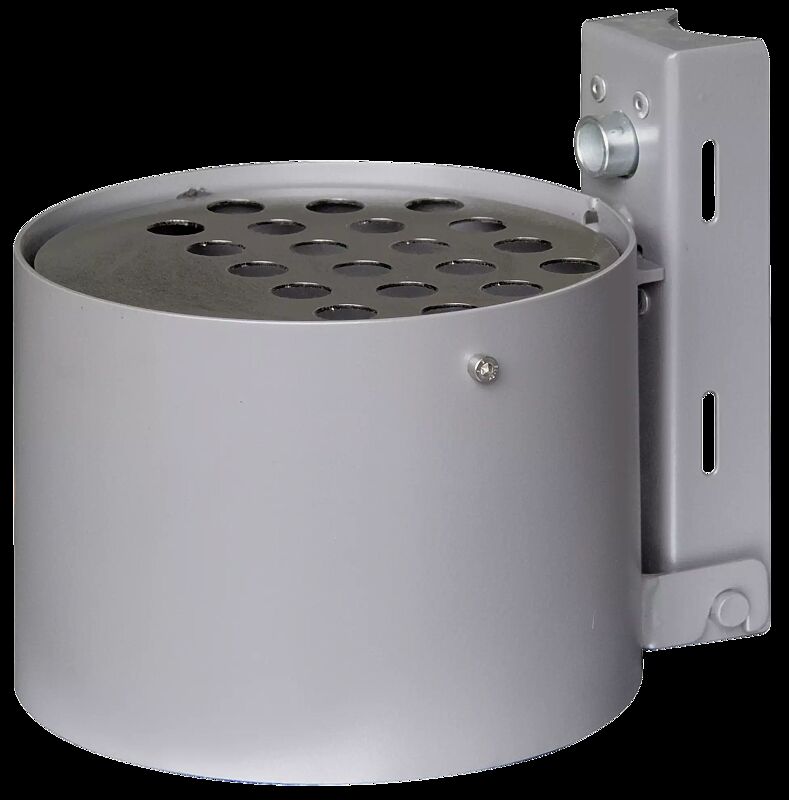 Rundascher KERRY, ohne Schutzdach, in RAL 9006 weißaluminium