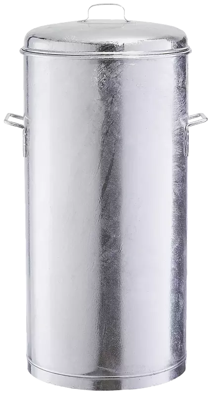 Mülltonne ROSARIO, mit Deckel, feuerverzinkt