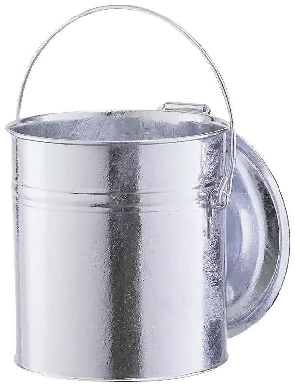 Mülleimer ARNOLD, mit Scharnierdeckel, feuerverzinkt