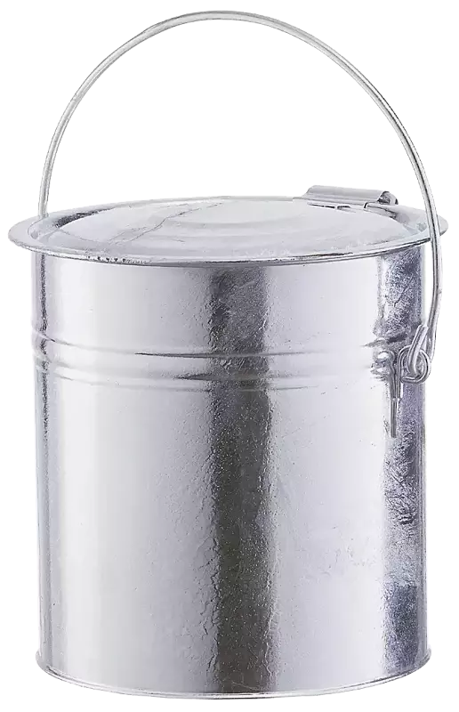 Mülleimer ARNOLD, mit Scharnierdeckel, feuerverzinkt