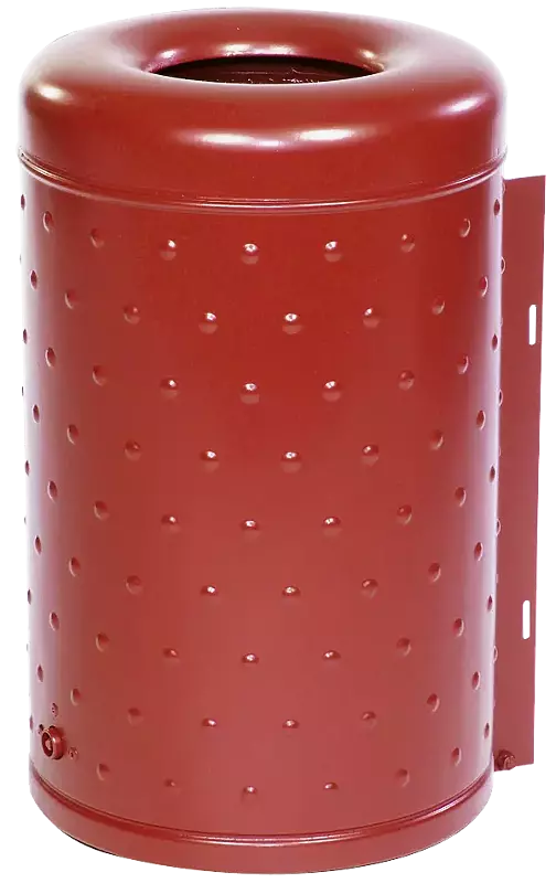 Abfallbehälter LETABA, in RAL 3002 karminrot