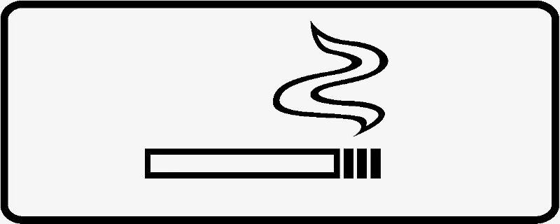 Aufkleber "ZIGARETTE" Klarsicht - schwarz