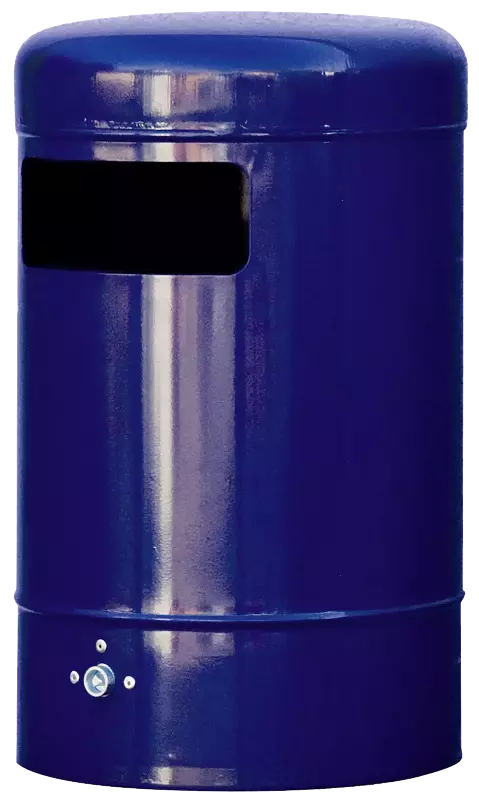 Abfallbehälter MOGALE, in RAL 5013 kobaltblau