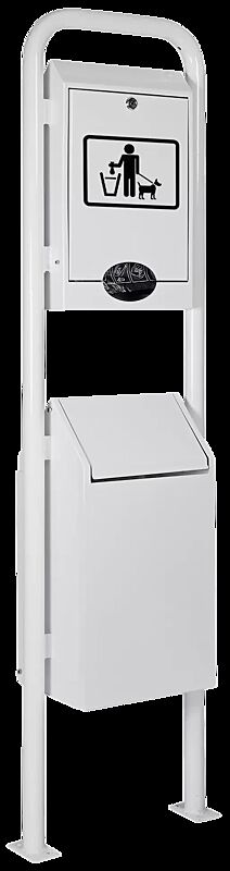 Hundetoilette COLLIE, zum Aufdübeln, in RAL 9016 verkehrsweiß