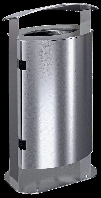 Abfallbehälter SARNIA, ohne Ascher, zum Aufdübeln, feuerverzinkt