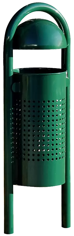 Abfallbehälter WOLVERTON aus Stahl, mit Lochoptik