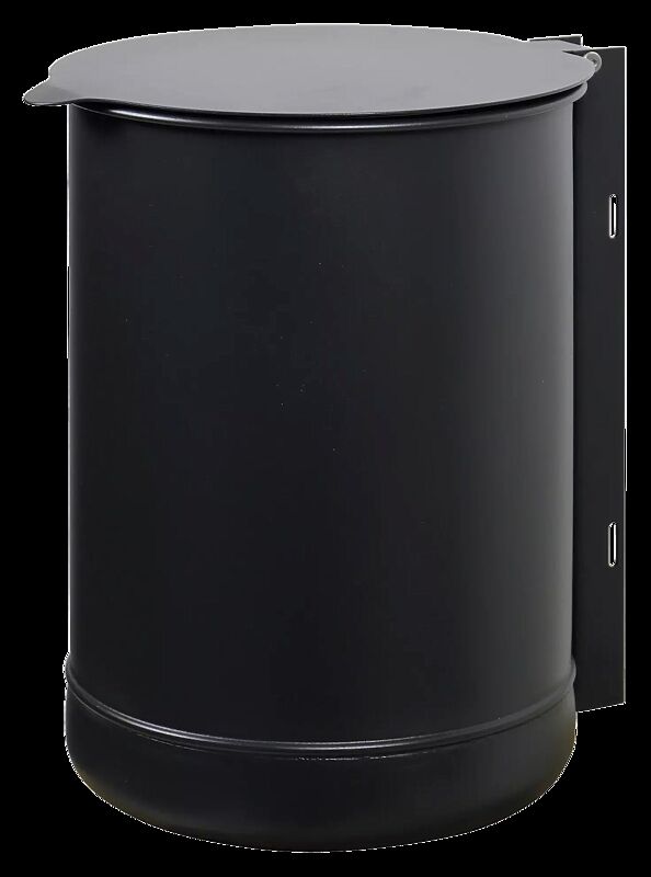 Abfallbehälter KÖLN III, in RAL 7021 schwarzgrau