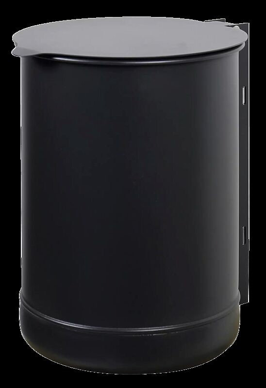 Abfallbehälter KÖLN III, in RAL 7021 schwarzgrau