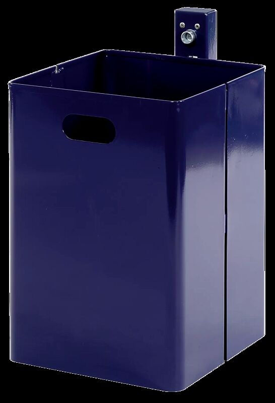 Abfallbehälter FORTE, 40 Liter, ohne Schutzdach, in RAL 5013 kobaltblau