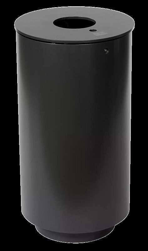 Abfallbehälter BELPER  mit Ascher, zum Aufdübeln, in DB 703 eisenglimmer