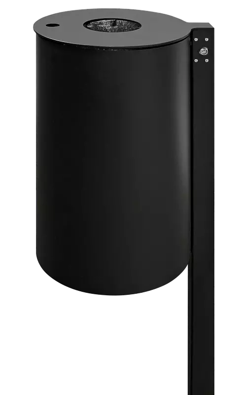 Abfallbehälter PITTSBURGH, mit Ascher, in RAL 7016 anthrazitgrau