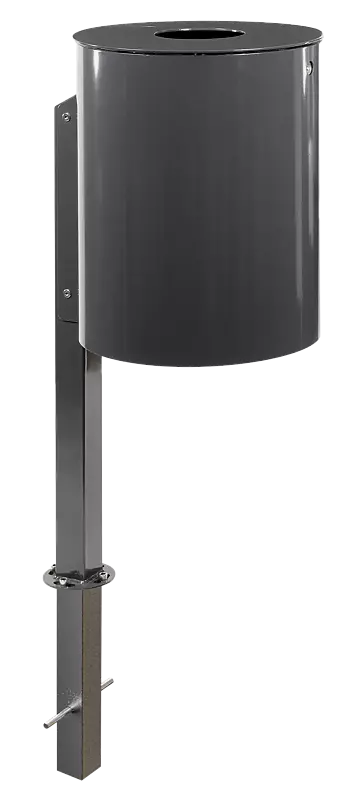 Abfallbehälter EXETER, in RAL 7016 anthrazitgrau