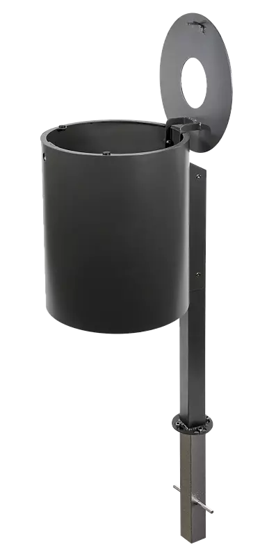 Abfallbehälter EXETER ohne Innebhälter, in RAL 7016 anthrazitgrau