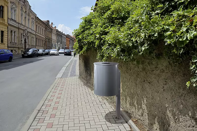 Abfallbehälter EXETER, in DB 703 eisenglimmer