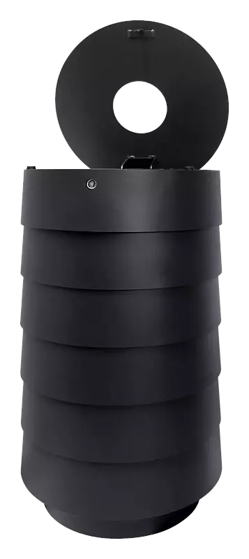 Abfallbehälter COLDEN ohne Ascher, in RAL 7016 anthrazitgrau