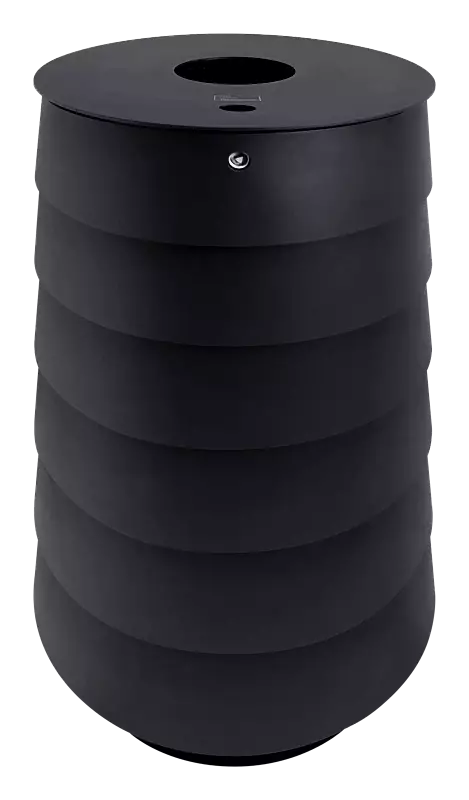 Abfallbehälter COLDEN mit Ascher, in RAL 7016 anthrazitgrau