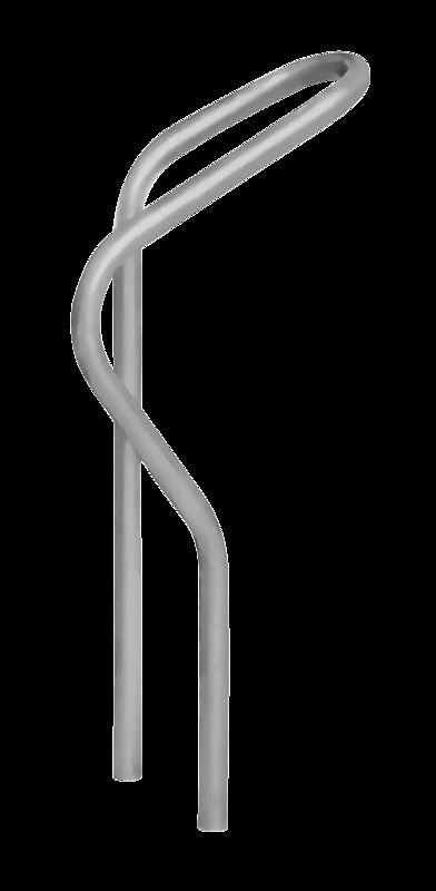 Anlehnbügel LARGO SINGLE in RAL 9006 weißaluminium