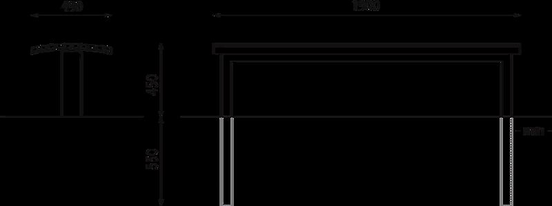 Sitzbank FJORDPARK ohne Rückenlehne