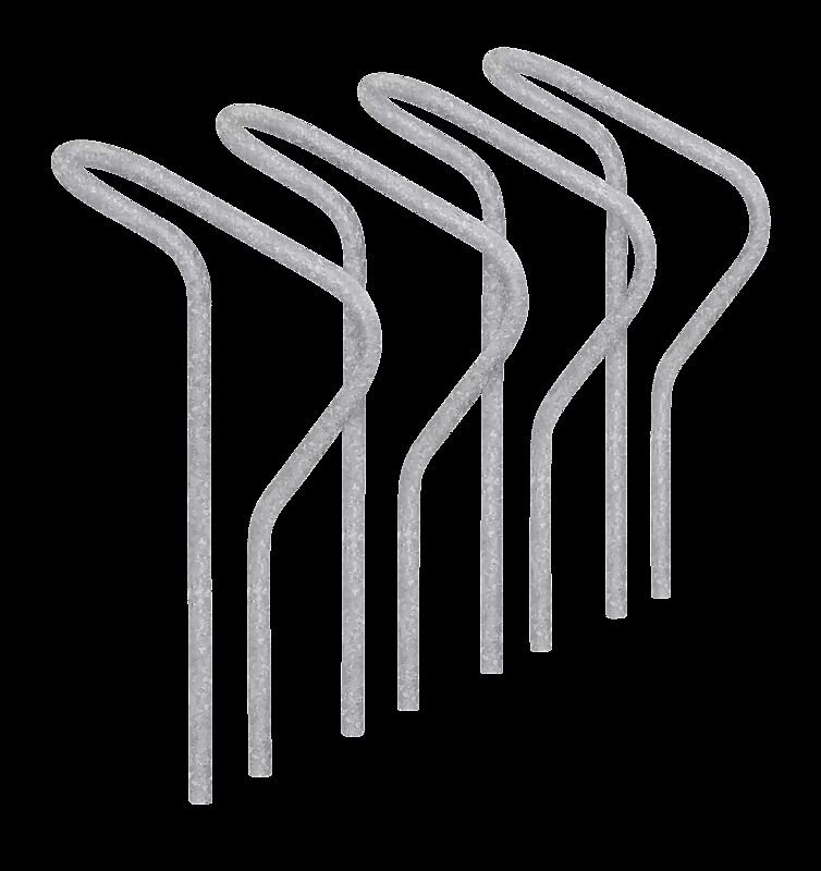 Reihenanlehnbügel LARGO einseitig, 4 Stellplätze, feuerverzinkt