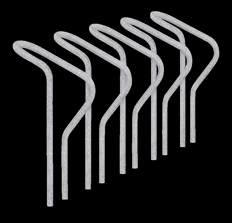 Reihenanlehnbügel LARGO einseitig, 5 Stellplätze, feuerverzinkt