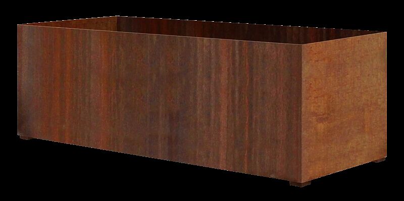 Pflanzbehälter LINN, rechteckig, aus Cortenstahl