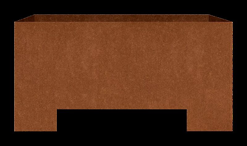 Pflanzbehälter ESKE, 400 Liter, aus Cortenstahl