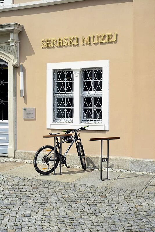 Anlehnbügel SOHA zum Aufdübeln, in RAL 7016 anthrazitgrau