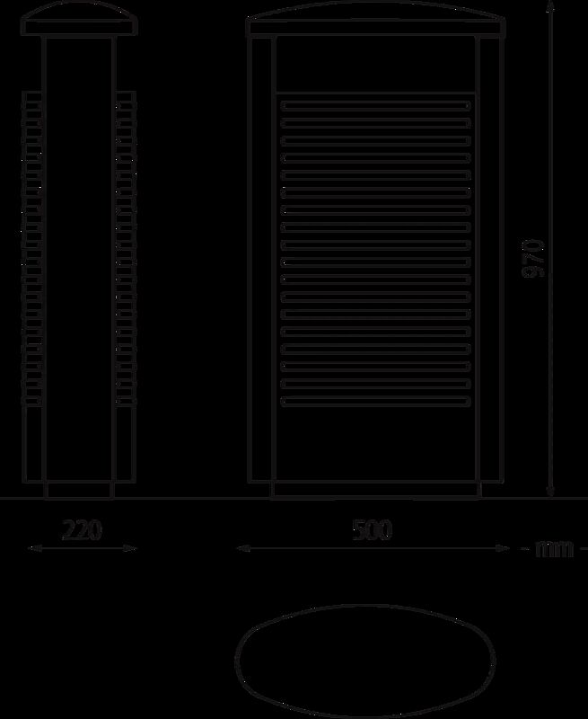 Abfallbehälter BASIC aus Stahl