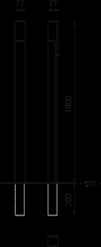 Poller IMAWA ohne Schließung, Ausführung 1, Höhe 1000 mm