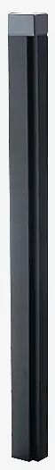 Poller IMAWA ohne Schließung, Ausführung 2, Höhe 1000 mm, in RAL 7016 anthrazitgrau