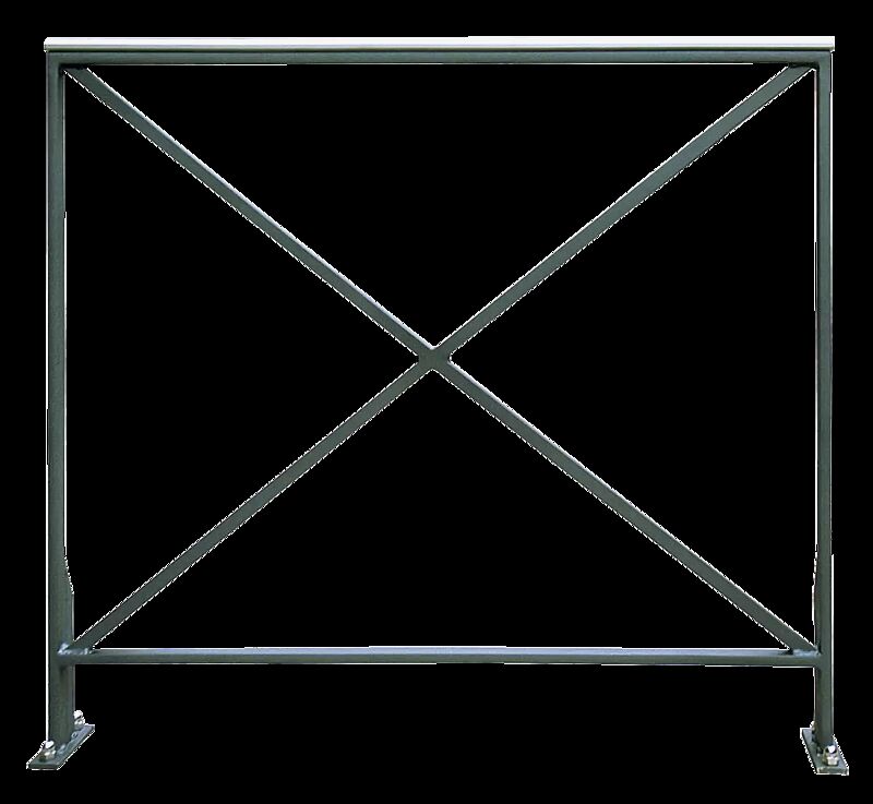 Systemgeländer BASIC, Breite 1000 mm, zum Aufdübeln, in DB 703 eisenglimmer