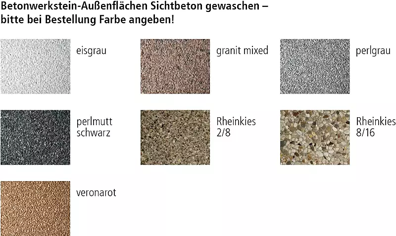 Müllbehälter-Dreifachschrank SWANLEY Sichtbeton gewaschen, Klapphebelverschluss