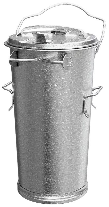 Mülltonne ROSARIO mit Scharnierdeckel und Bügel, 50 Liter