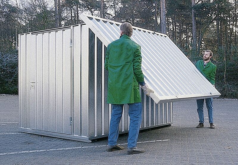 Materialcontainer BOSVILLE, Montagebeispiel