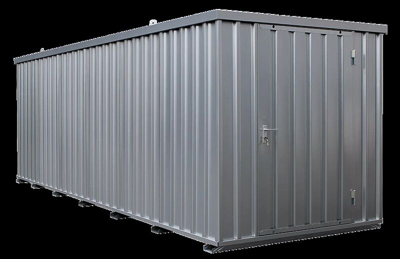 Materialcontainer BOSVILLE, Modell 6, feuerverzinkt, inkl. Boden, Einflügeltür an Stirnseite