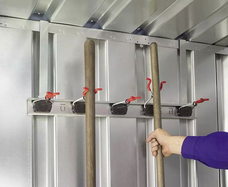 Geräteleiste für 5 Stielgeräte, feuerverzinkt