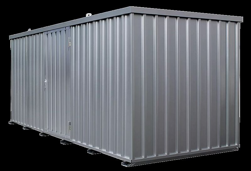 Materialcontainer BOSVILLE, Modell 5, feuerverzinkt, inkl. Boden, Einflügeltür an Längsseite