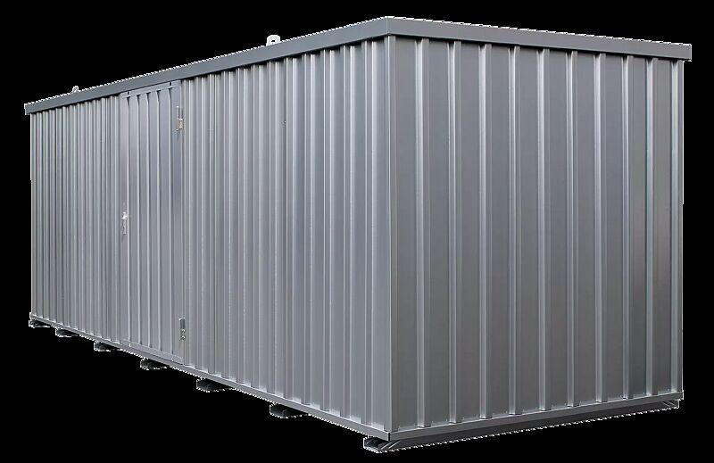 Materialcontainer BOSVILLE, Modell 6, feuerverzinkt, inkl. Boden, Einflügeltür an Längsseite