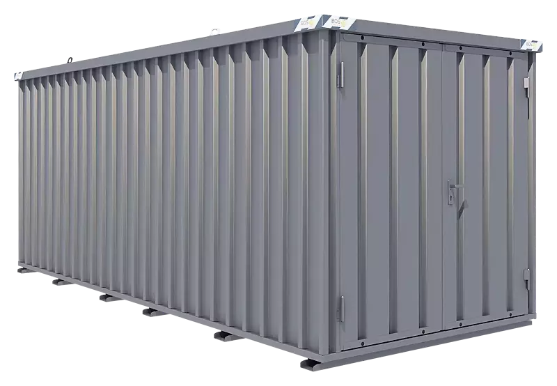 Materialcontainer BOSVILLE, Modell 5, Doppelflügeltür an Stirnseite