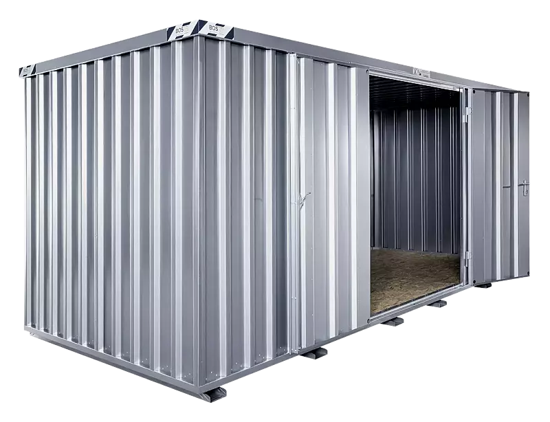 Materialcontainer BOSVILLE, Modell 5, Doppelflügeltür an Längsseite