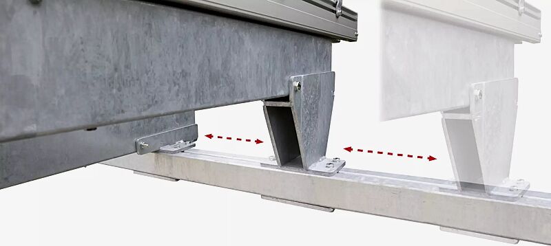 obere Radeinstellschiene, jederzeit flexibel einstellbar