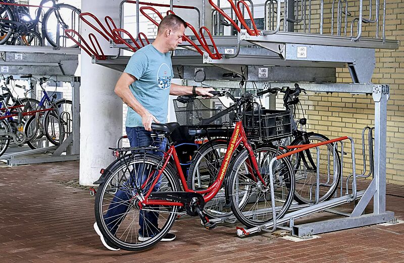 Doppelstock-Fahrradparksystem FLEXHUB