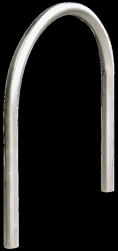 Anlehnbügel LIVORNO ohne Quersteg, zum Einbetonieren, Edelstahl