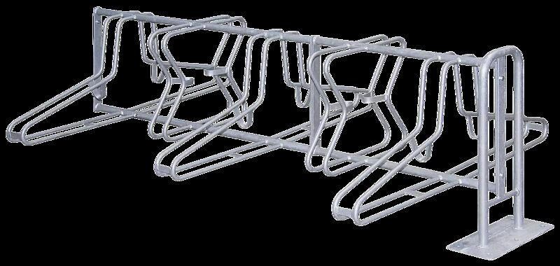 Fahrradständer MADISON, zum Aufdübeln, 10 Stellplätze